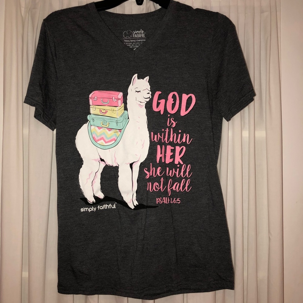 Simply Faithful Llama T-Shirt